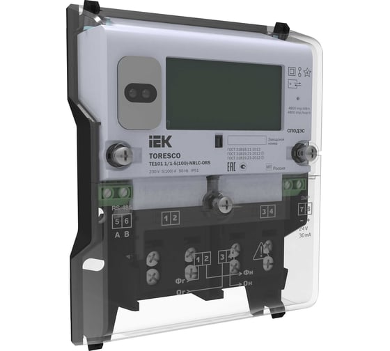 Счетчик электрической энергии IEK Toresco te101 1/1-5(100)-nrlc-of TR-TE101-100-1-F