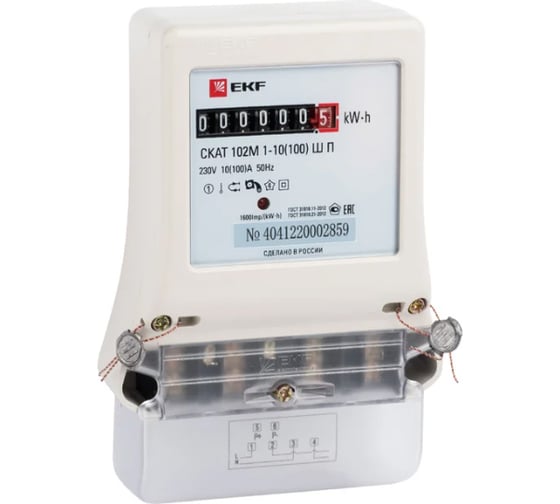 Счетчик электрической энергии EKF PROxima СКАТ, 102М/1-10(100) Ш П, SQ 10202