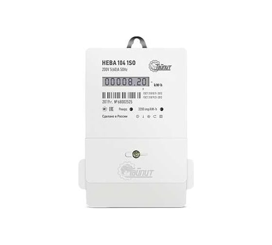 Счетчик электроэнергии ТАЙПИТ нева 104 1s0 220v 5(60)а - новый корпус 6126182