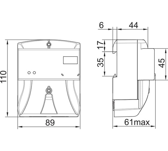 1-фазный счетчик электрической энергии IEK многотарифный STAR 104/1 R5-5 60 Э 4ШО CCE-1R5-1-01-1
