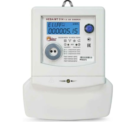 Счетчик электроэнергии ТАЙПИТ НЕВА МТ 314 1.0 AR E4BSR29 6119774
