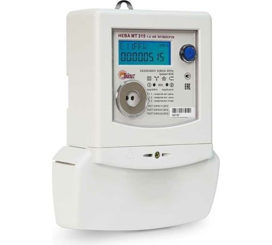 Счетчик электроэнергии ТАЙПИТ НЕВА МТ 315 1.0 AR RF2BSCP28 6125383
