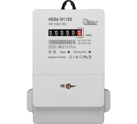 Счетчик электроэнергии Тайпит НЕВА 101 1Ф 1S0 230V 5-60А 6126180