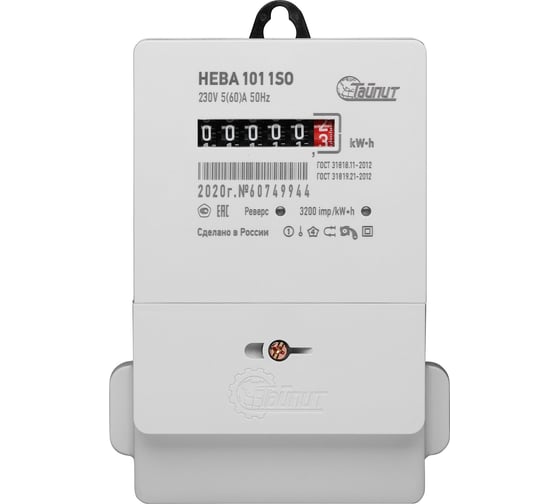 Счетчик электроэнергии Тайпит НЕВА 101 1Ф 1S0 230V 5-60А 6126180 1