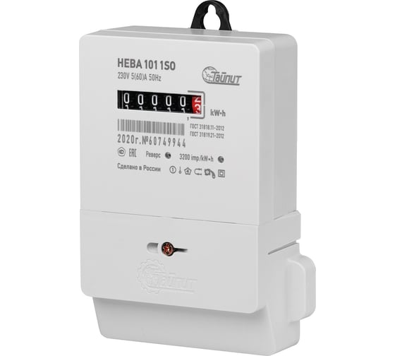 Счетчик электроэнергии Тайпит НЕВА 101 1Ф 1S0 230V 5-60А 6126180
