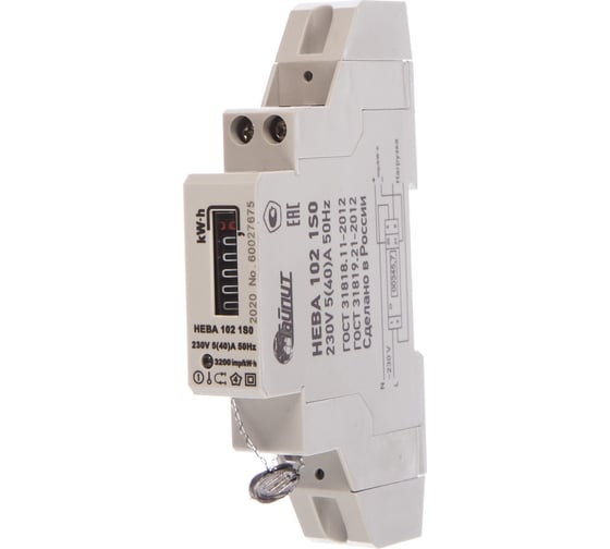 Счетчик электроэнергии Тайпит НЕВА 102 1Ф 1S0 230V 5-40А 3200 impkWh 6055069