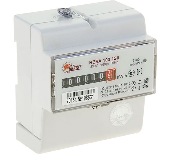 Счетчик электроэнергии Тайпит НЕВА 103/5 1Ф 1S0 230V 5-60А 6080910
