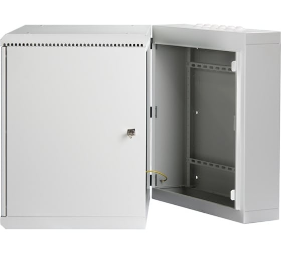 Настенный двухсекционный шкаф TLK 19, 12U, серый TWM-126060-M-GY