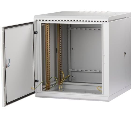 Настенный двухсекционный шкаф TLK 19, 15U, серый TWM-156060-M-GY