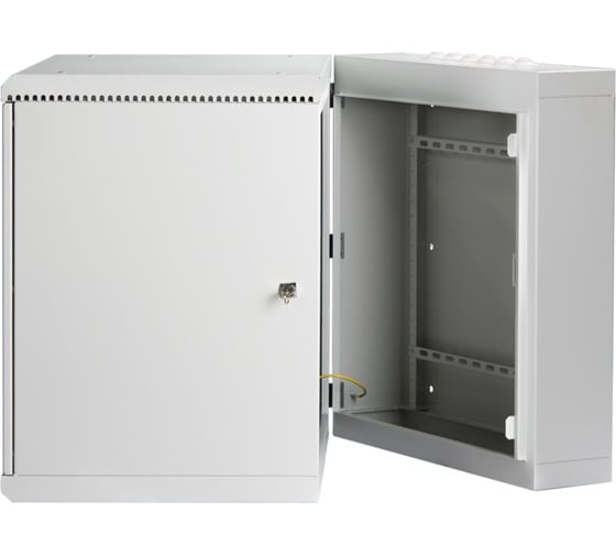 Настенный двухсекционный шкаф TLK 19, 18U, серый TWM-186060-M-GY