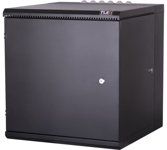 Настенный двухсекционный шкаф TLK 19, 6U, черный TWM-066060-M-BK
