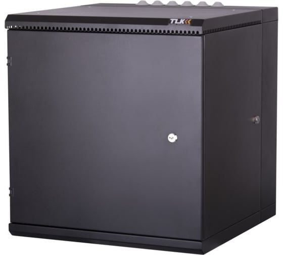 Настенный двухсекционный шкаф TLK 19, 9U, черный TWM-096060-M-BK