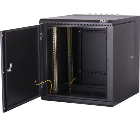 Настенный двухсекционный шкаф TLK 19, 9U, черный TWM-096060-M-BK