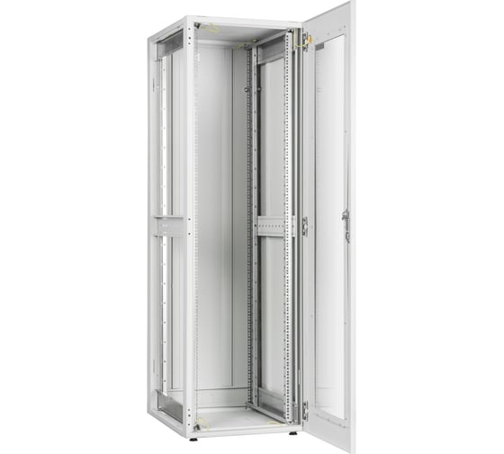 Напольный шкаф TLK Lite 19, 24U, стеклянная дверь, серый TFI-246060-GMMM-GY