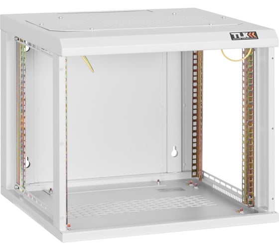 Настенный шкаф TLK 19, 9U, металлическая дверь, серый TWC-095360-M-W-GY