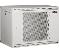 Настенный разборный шкаф TLK 19, 12U, перфорированная дверь, серый TWI-126045-R-P-GY