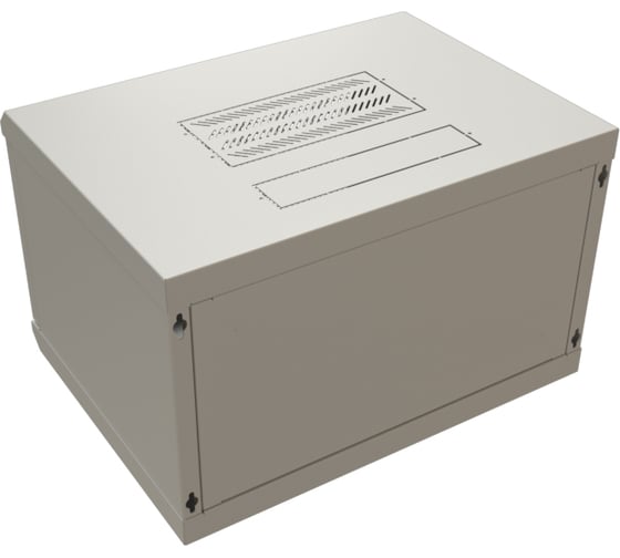 Настенный 19-дюймовый разобранный шкаф WRline WR-TW-0645-GP-RAL7035 (19"), 6U, 367x600x450мм, стеклянная дверь, цвет серый (RAL 7035) 520992