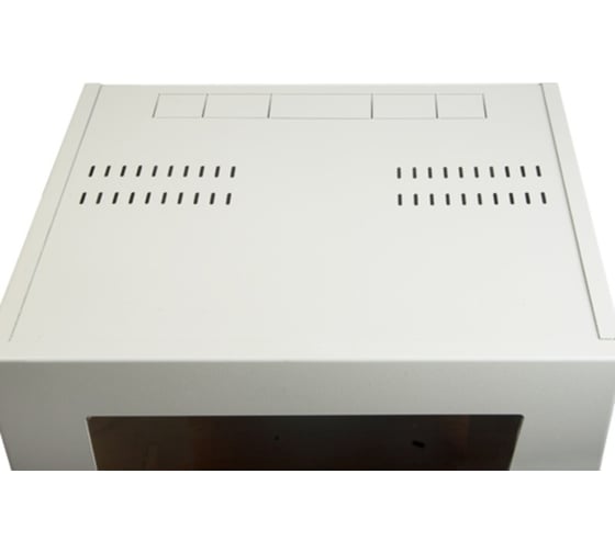 Настенный неразборный шкаф КДДС 19, 15u, стеклянная дверь, 600x600, серый УТ-00001662