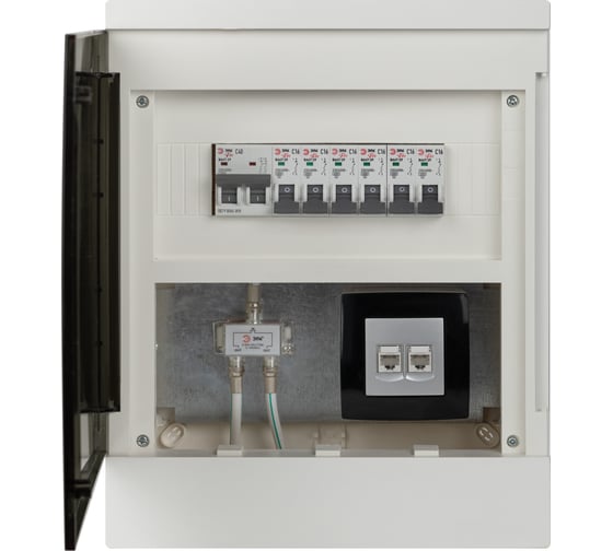 Распределительный щит ЭРА со слаботочным отсеком MultiBox bs12s навесной пластиковый 12 модулей IP41 Б0059314