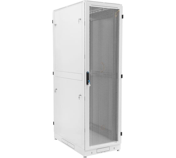 Серверный напольный шкаф ЦМО ШТК-М, IP20, 42U, 2030x800x1000 мм (ВхШхГ), дверь: перфорация, задняя дверь: двойная распашная, перфорация, боковая панель: сплошная съемная, цвет: серый, ШТК-М-42.8.10-48АА