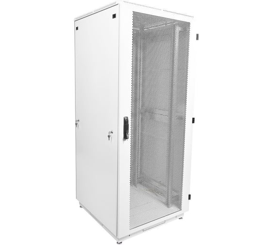 Серверный напольный шкаф ЦМО ШТК-Э, IP20, 42U, 1987x600x600 мм (ВхШхГ), дверь: перфорация, задняя дверь: перфорация, боковая панель: сплошная, разборный, цвет: серый, ШТК-Э-42.6.6-44АА 1