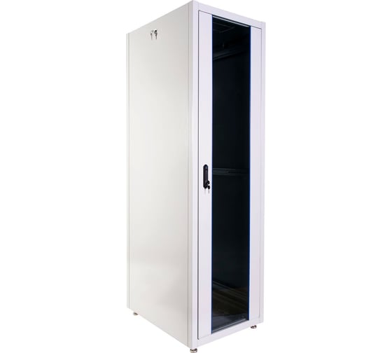 Телекоммуникационный напольный щкаф ЦМО ШТК-Э, IP20, 48U, 2254x800x1000 мм (ВхШхГ), дверь: стекло, задняя дверь: металл, боковая панель: сплошная, разборный, цвет: серый, ШТК-Э-48.8.10-13АА