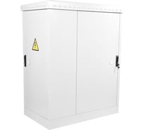 Уличный всепогодный укомплектованный напольный шкаф ЦМО ШТВ-2, IP55, 30U, 1570x1000x900 мм (ВхШхГ), дверь: металл, кол-во отсеков: 1, цвет: серый, с нагревом, с охлаждением, ШТВ-2-30.10.9-43А3-Т1