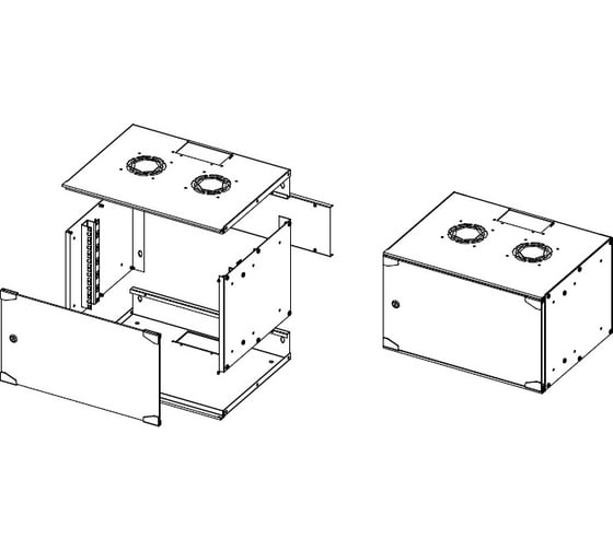 Телекоммуникационный шкаф 5Bites 9u / 520x400 / wall / grey TC5402-09G