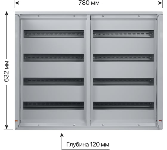 Щит TDM ELECTRIC ЩРН-144 632x780x120 мм, 2-х дверный SQ0905-0024