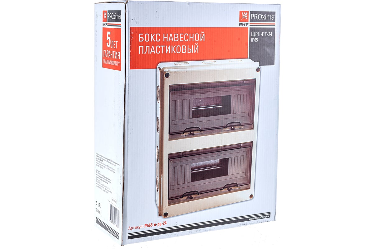 Распределительный навесной щит EKF ЩРН-ПГ-24 354х272х109 IP65 PROxima ...