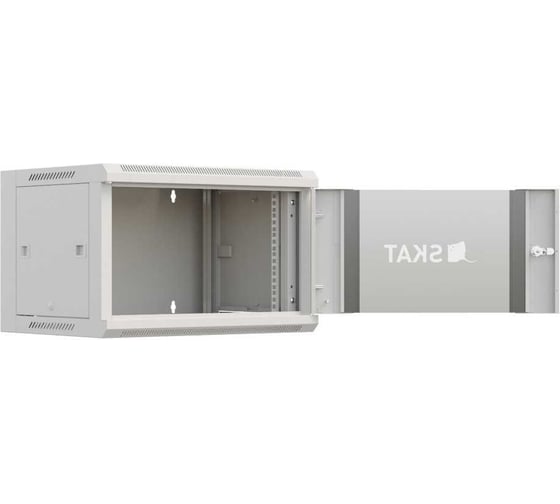 Телекоммуникационный настенный шкаф SKAT TB-6W645GF-G 6U, 600x450x370 мм, дверь стеклянная 4410