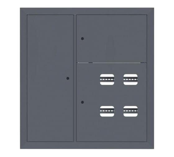 Этажный щит EKF 4 кв, слаботочка слева RAL7024, 1000x950x150, PROxima mb29-v-4z-ral7024