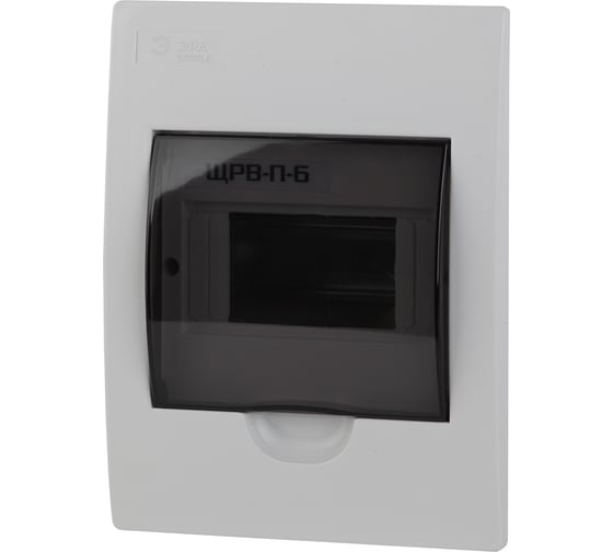 Встраиваемый бокс ЭРА SIMPLE ЩРВ-П-6 модулей, пластик IP41 Б0041510 1