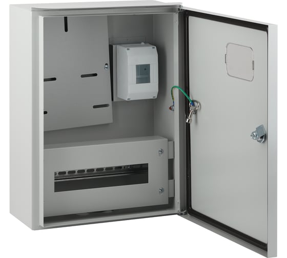 Металлический корпус ЭРА ЩУ-3Н-12 480х350х165 IP55 с кронштейном для крепления к столбу Б0032666 1