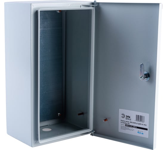 Щит с монтажной панелью ЭРА SIMPLE ЩМП-01 IP31, 410х220х175, Б0041652