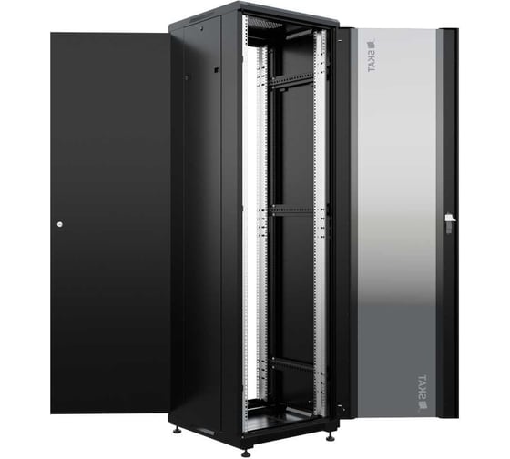 Серверный универсальный напольный шкаф SKAT TB-32R660GF-B 32U, 600x600 мм, дверь стеклянная 4404