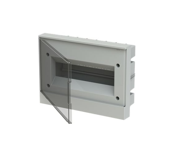 Бокс в нишу ABB ЩРв-П-12М серая дверь Basic E с клеммами 1SZR004002A1204