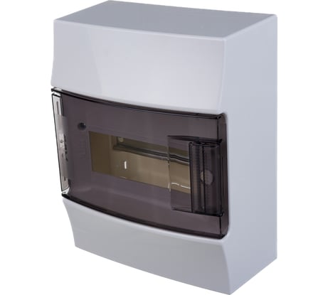 Распределительный навесной щит ABB ЩРн-п Mistral41 8М пластиковый, прозрачная дверь с клеммами 1SPE007717F9991