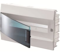 Бокс в нишу ABB Mistral41 18М 850 зеленая дверь, без клемм, белый 1SLM004100A1404