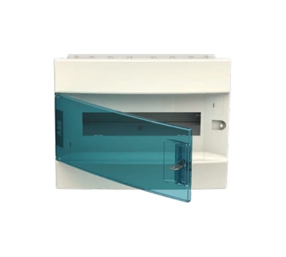 Бокс в нишу ABB Mistral41 12М зеленая дверь, без клемм, белый 1SLM004100A1203