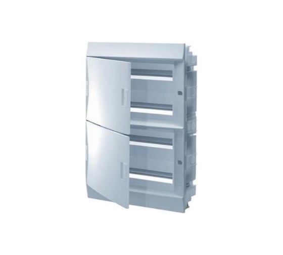 Бокс в нишу ABB Mistral41 72М непрозрачная дверь, c клемм, белый 1SLM004101A1110 1