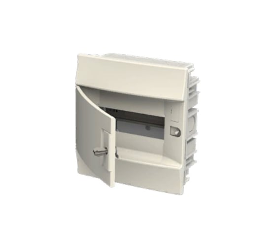 Бокс в нишу ABB Mistral41 8М непрозрачная дверь, без клемм, белый 1SLM004100A1102