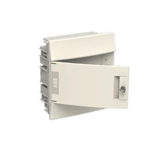 Бокс в нишу ABB Mistral41 8М непрозрачная дверь, без клемм, белый 1SLM004100A1102
