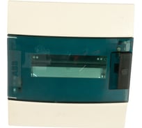 Бокс в нишу ABB Mistral41 8М зеленая дверь 850 без клемм, белый 1SLM004100A1402