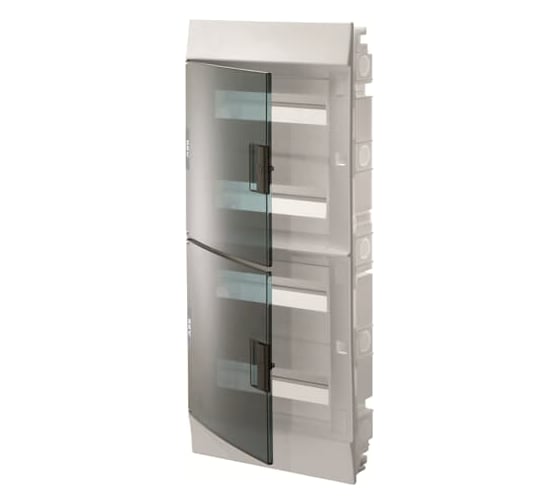 Бокс в нишу ABB Mistral41 48М зеленая дверь 850 без клемм, белый 1SLM004100A1408