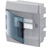Бокс в нишу ABB Mistral41 6М зеленая дверь 850 без клемм, белый 1SLM004100A1401