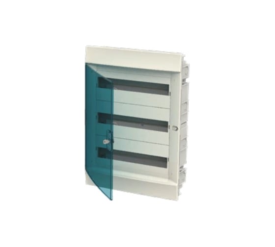 Бокс в нишу ABB Mistral41 54М зеленая дверь без клемм белый 1SLM004100A1209