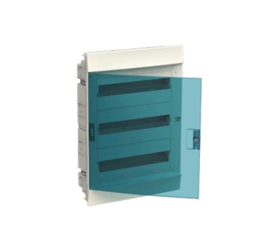 Бокс в нишу ABB Mistral41 54М зеленая дверь без клемм белый 1SLM004100A1209