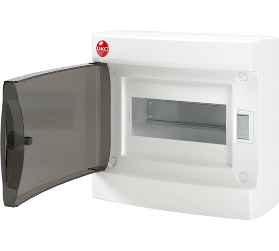 Настенный щиток DKC ЩРн-П-8 прозрачная дверь, IP40, белый 84608