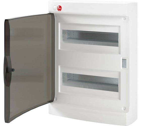 Настенный щиток DKC ЩРн-П-24 прозрачная дверь, IP40, белый 84624